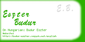 eszter budur business card